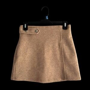 SHEIN Brown Tan Skirt Size 2 Preppy Academia Clueless Equestrian